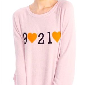 Wildfox 90210 Pink Baggy Beach Jumper